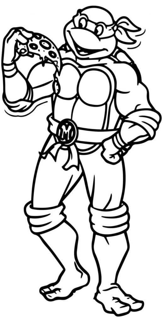 Desenho de Leonardo das Tartarugas Ninjas para colorir