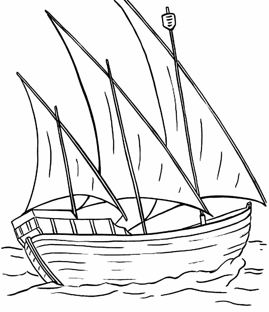 desenho para colorir de barco 4