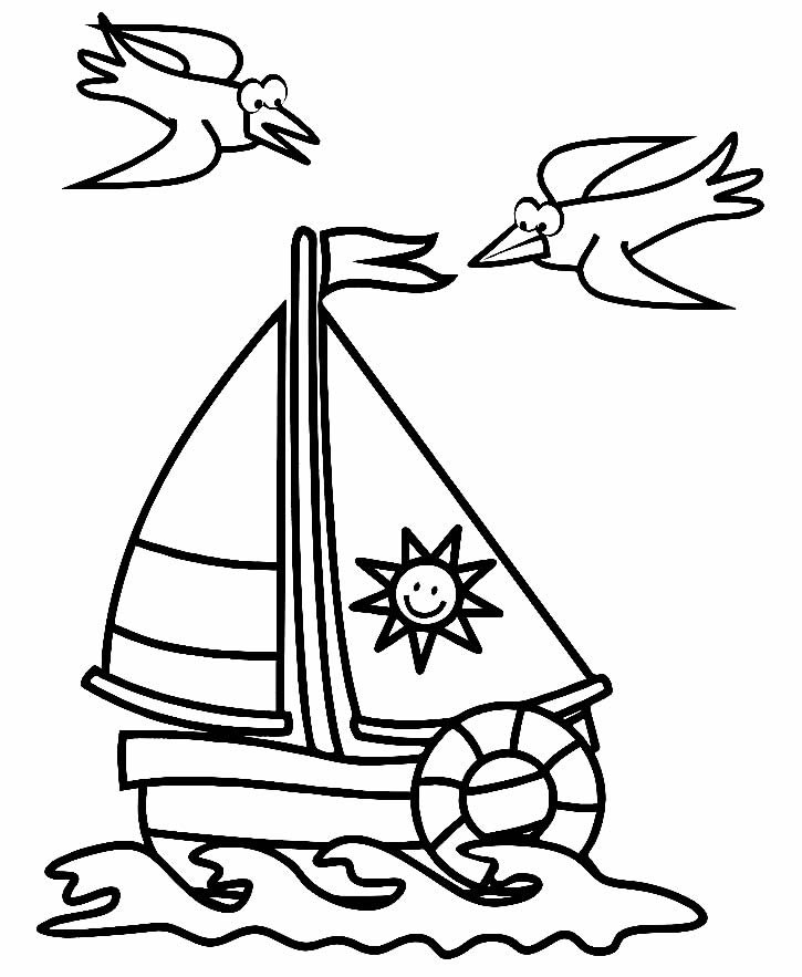 desenho para colorir de barco 6