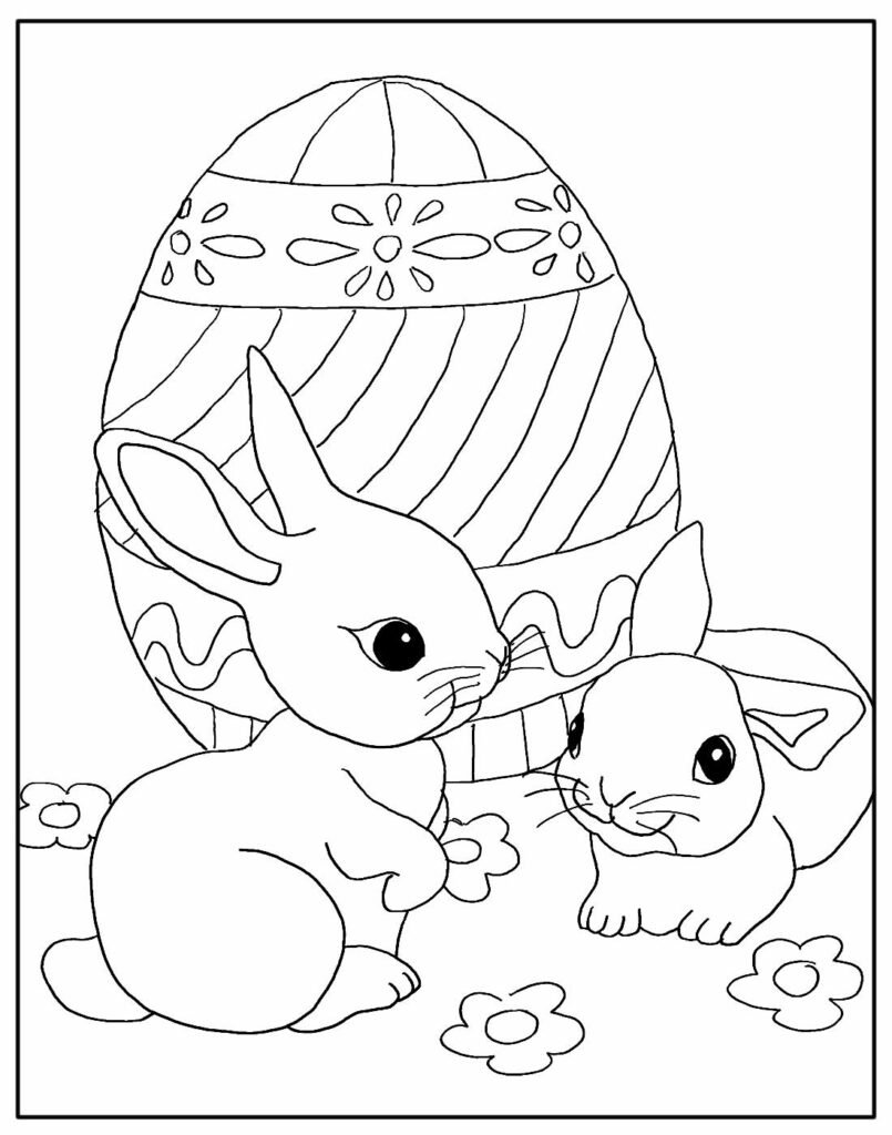 desenho para colorir de pascoa facil e simples 5