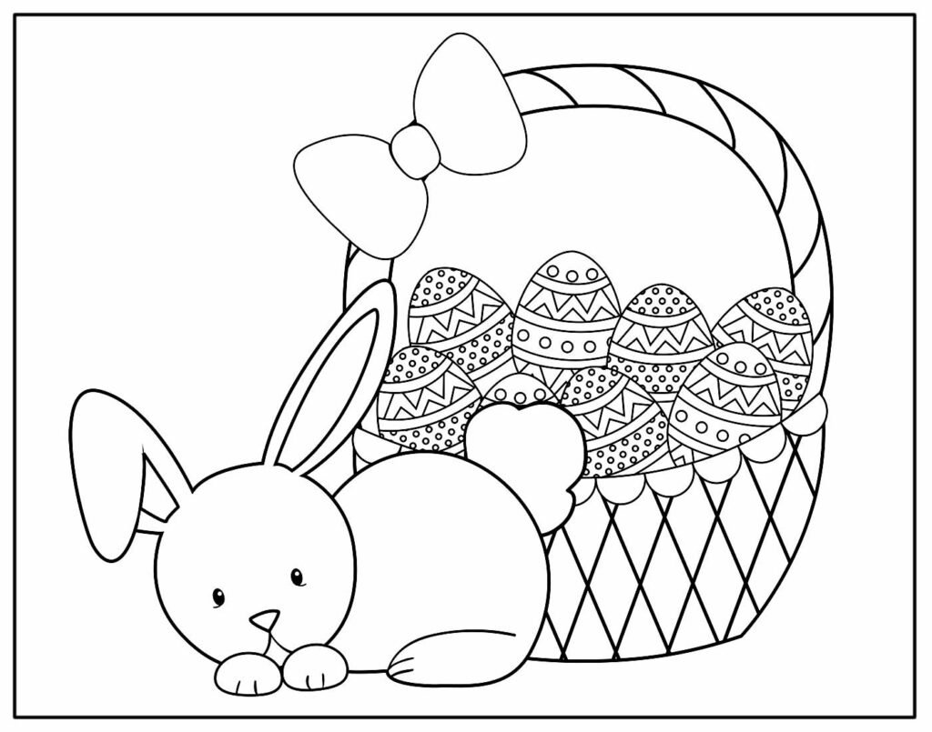 desenho para colorir de pascoa facil e simples 6