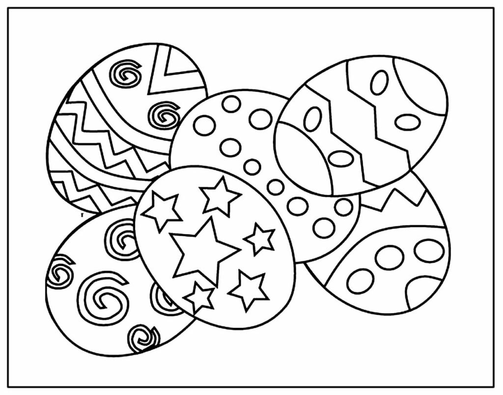 desenho para colorir de pascoa facil e simples 7