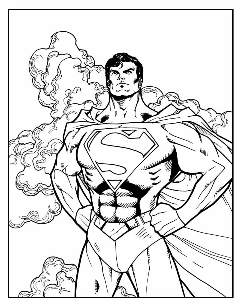 desenho para colorir do super homem 10