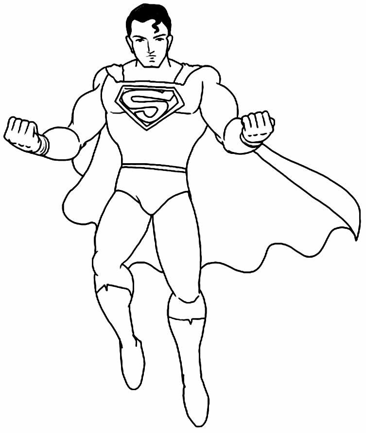 desenho para colorir do super homem 2 1