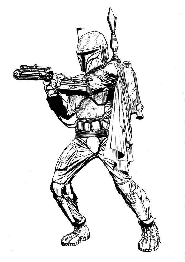 desenho the jango fett imprimir colorir