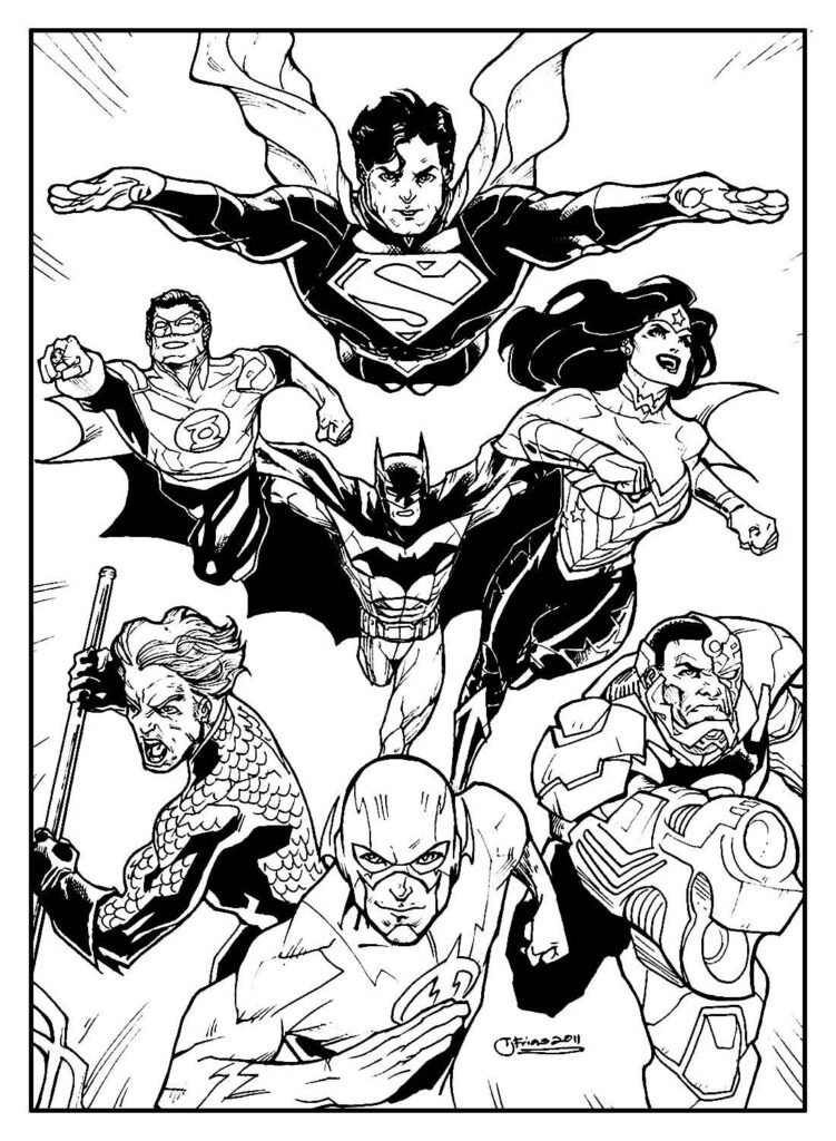 desenhos da liga da justica para colorir 17