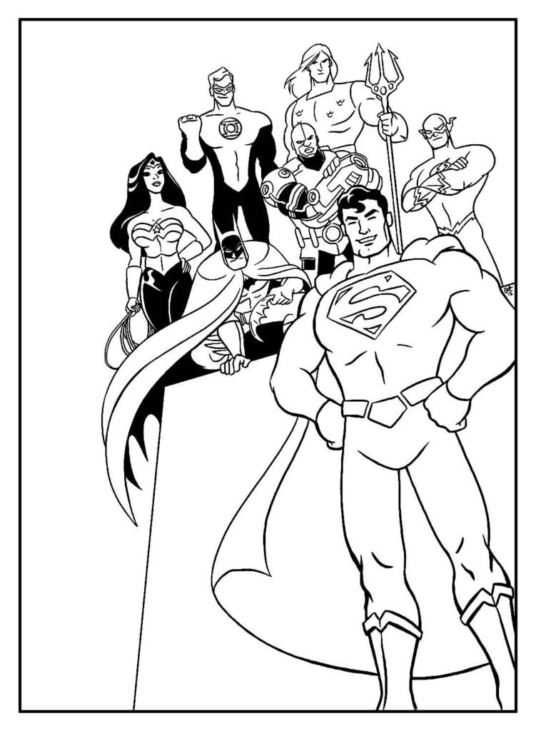 desenhos da liga da justica para colorir 6