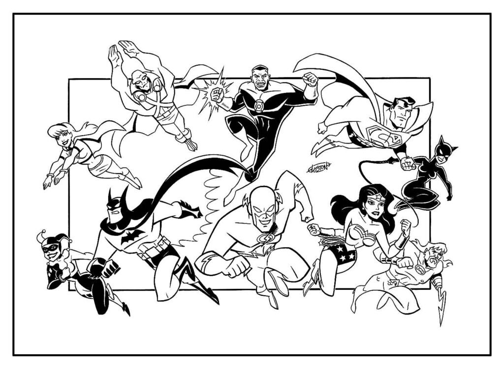 desenhos da liga da justica para colorir 7