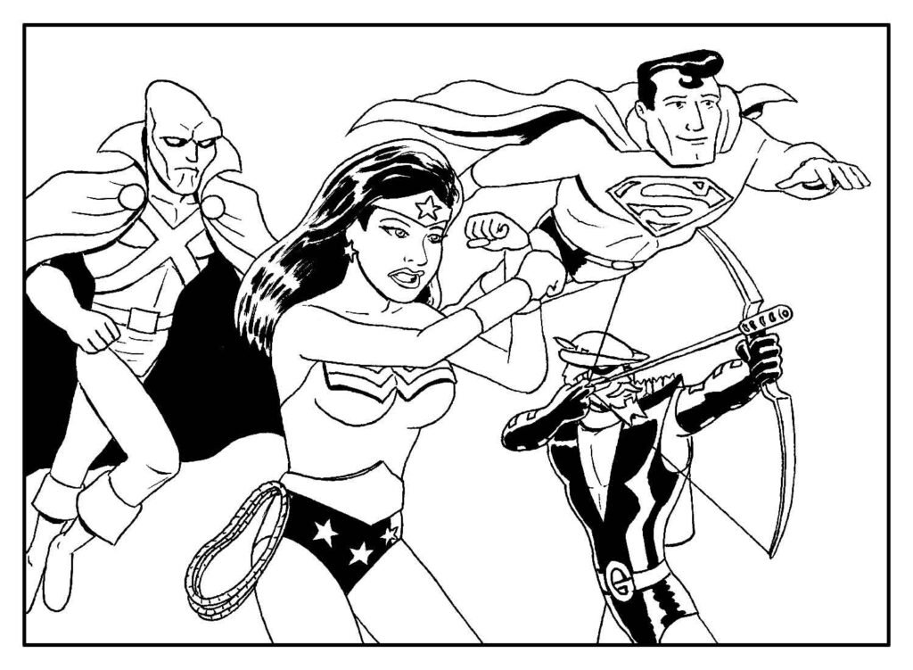 desenhos da liga da justica para colorir 8