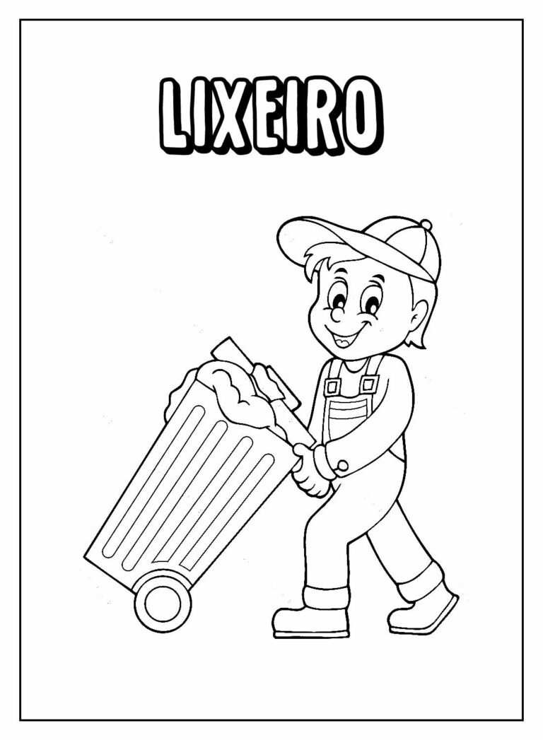 Desenhos das Profissões para Colorir e Imprimir