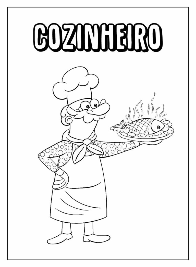 Desenhos das Profissões para Colorir e Imprimir