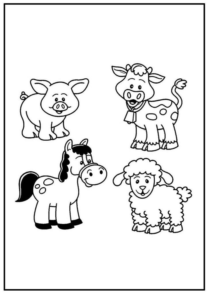 desenhos de animais da fazenda faceis e lindos 7