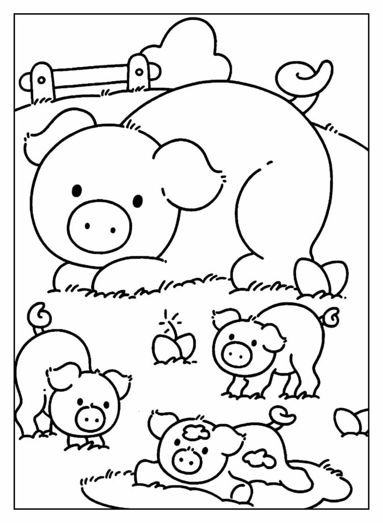 desenhos de animais da fazenda para colorir 11
