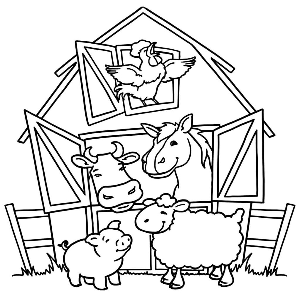 desenhos de animais da fazenda para colorir 12
