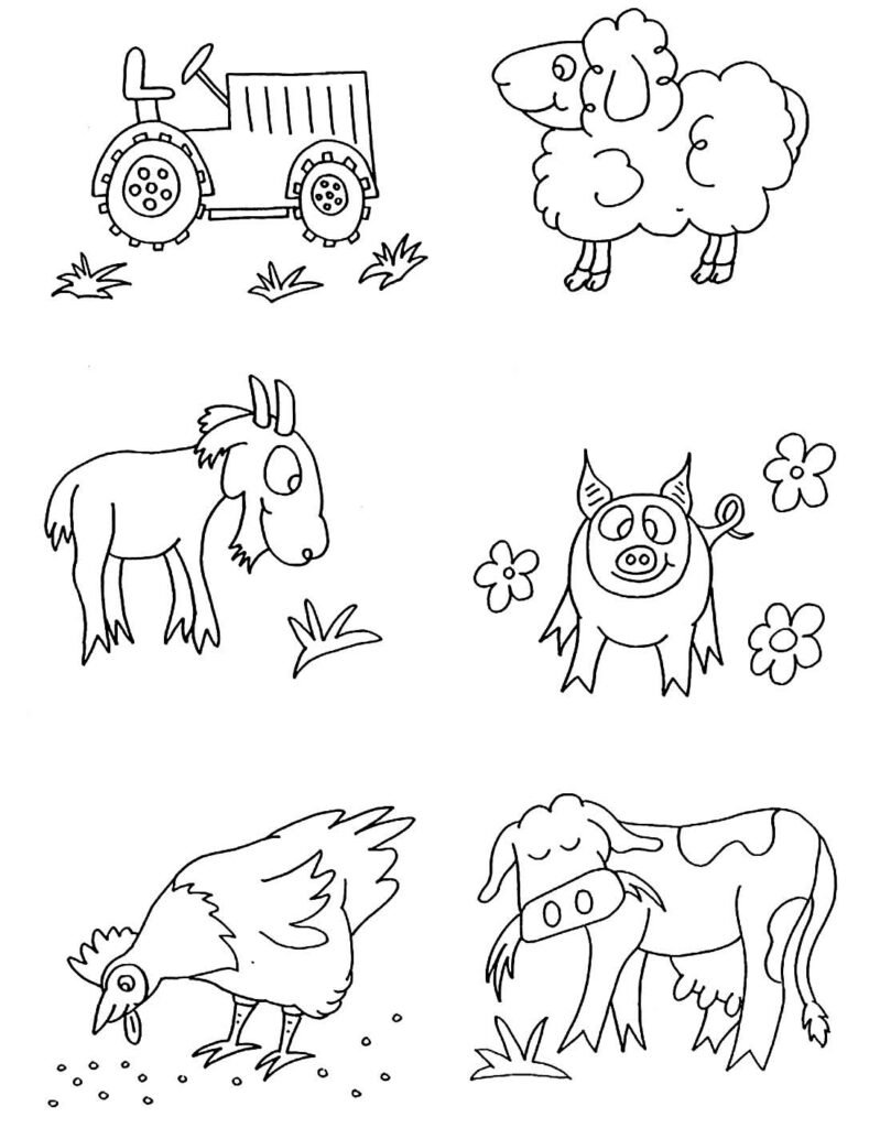 desenhos de animais da fazenda para colorir 13