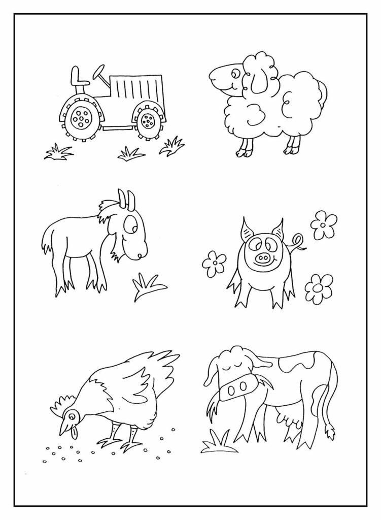 desenhos de animais da fazenda para colorir 14