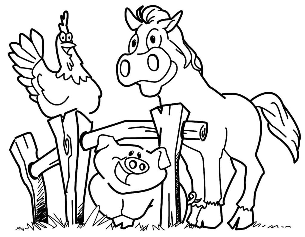 desenhos de animais da fazenda para colorir 4
