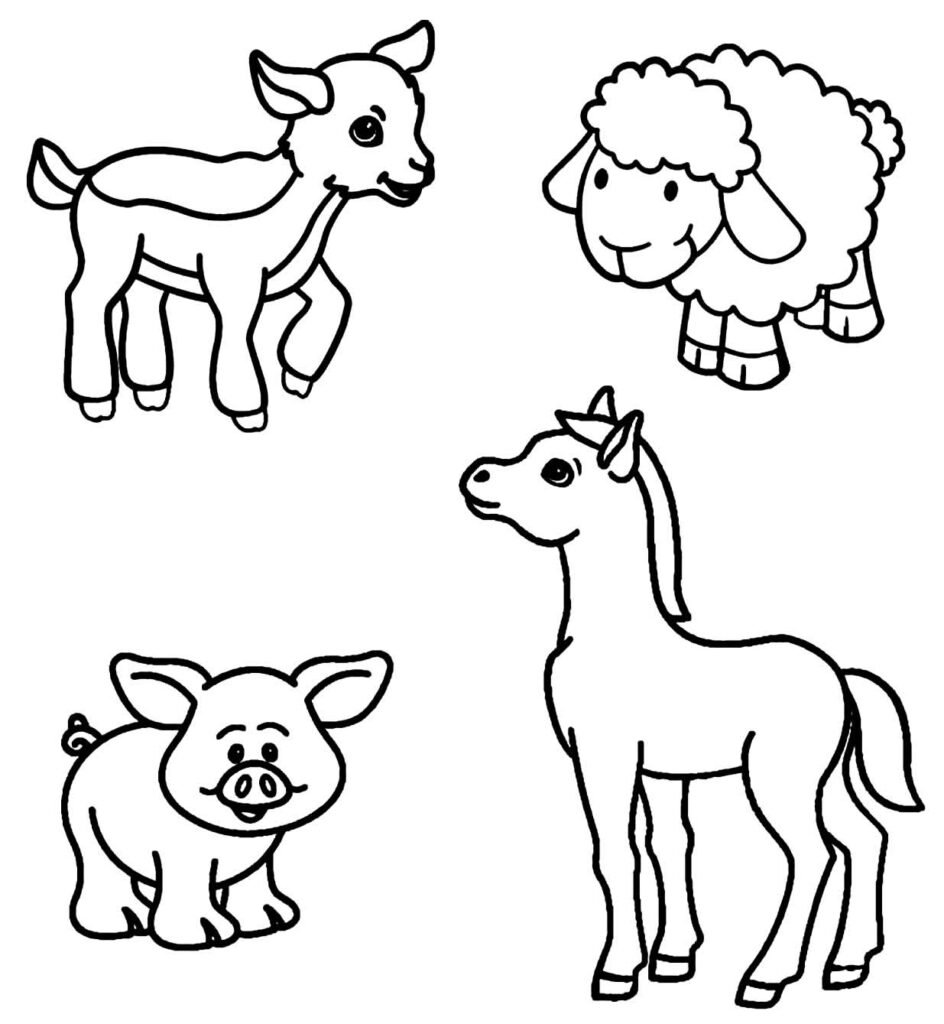 desenhos de animais da fazenda para colorir 5