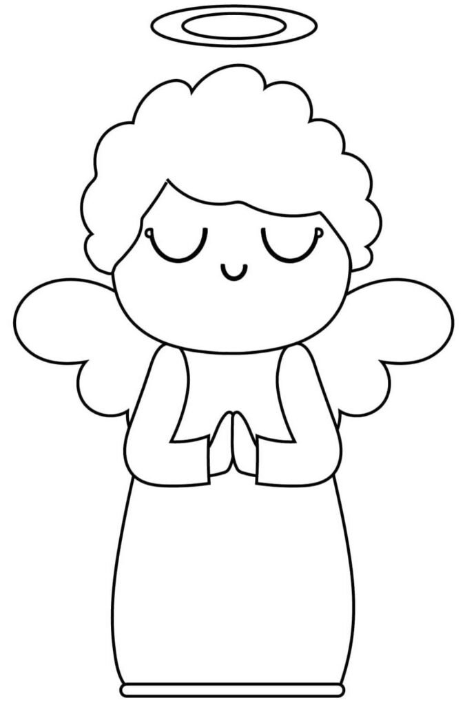 desenhos de anjinhos para colorir 10