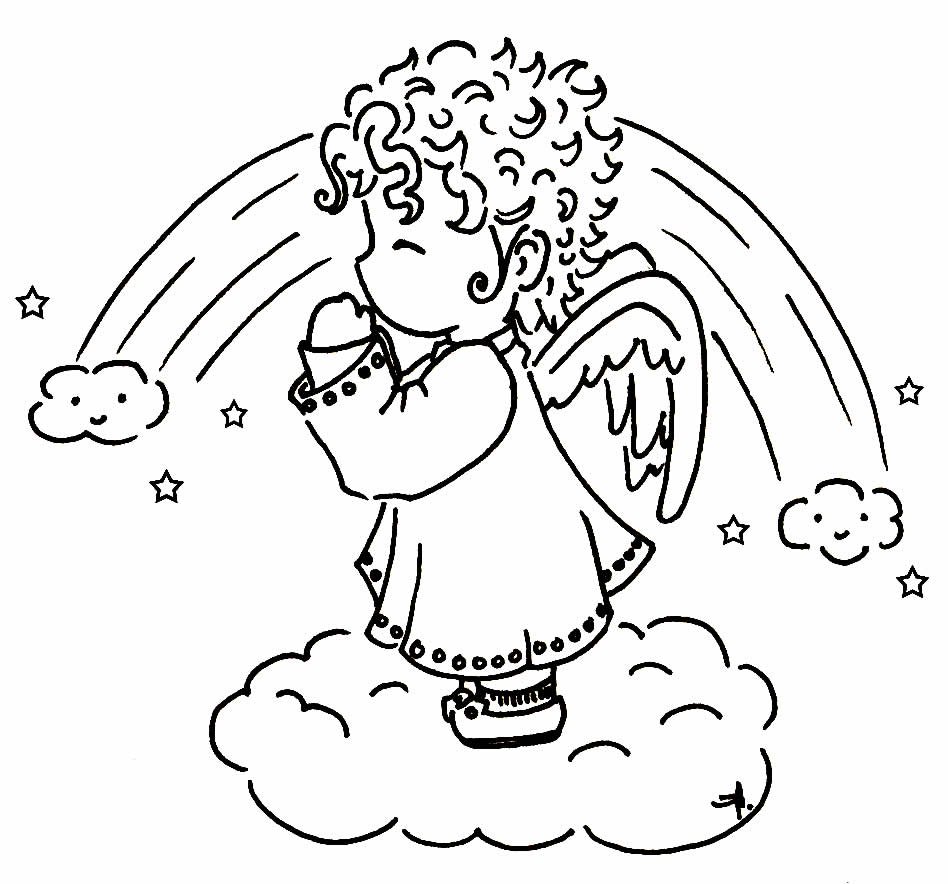 desenhos de anjinhos para colorir 1000