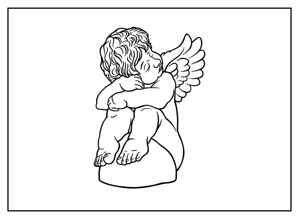 desenhos de anjinhos para colorir 12