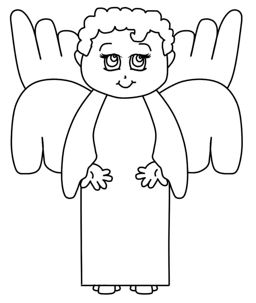 desenhos de anjinhos para colorir 15