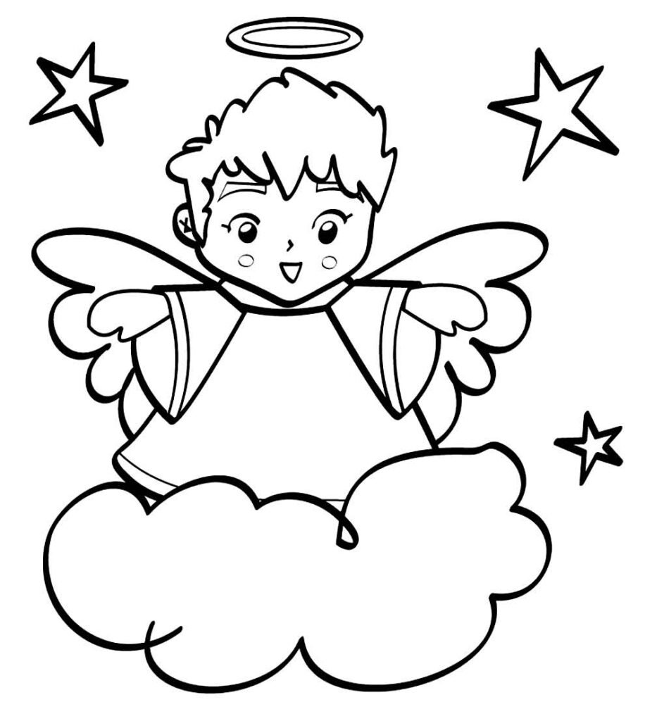 desenhos de anjinhos para colorir 16