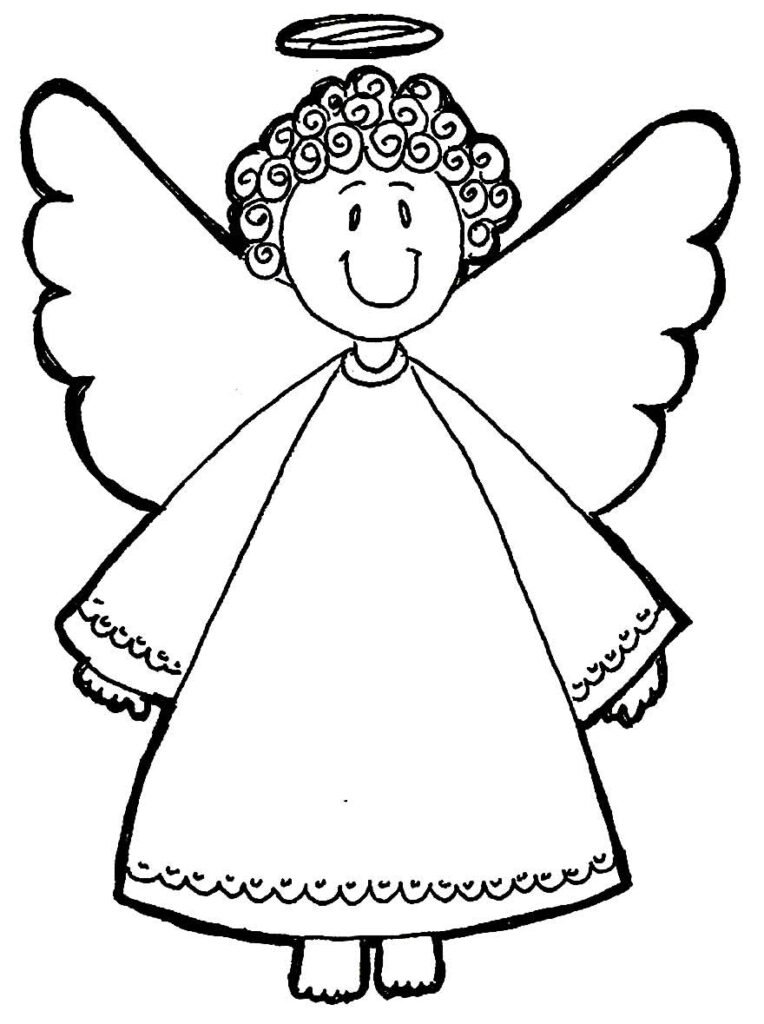desenhos de anjinhos para colorir 4