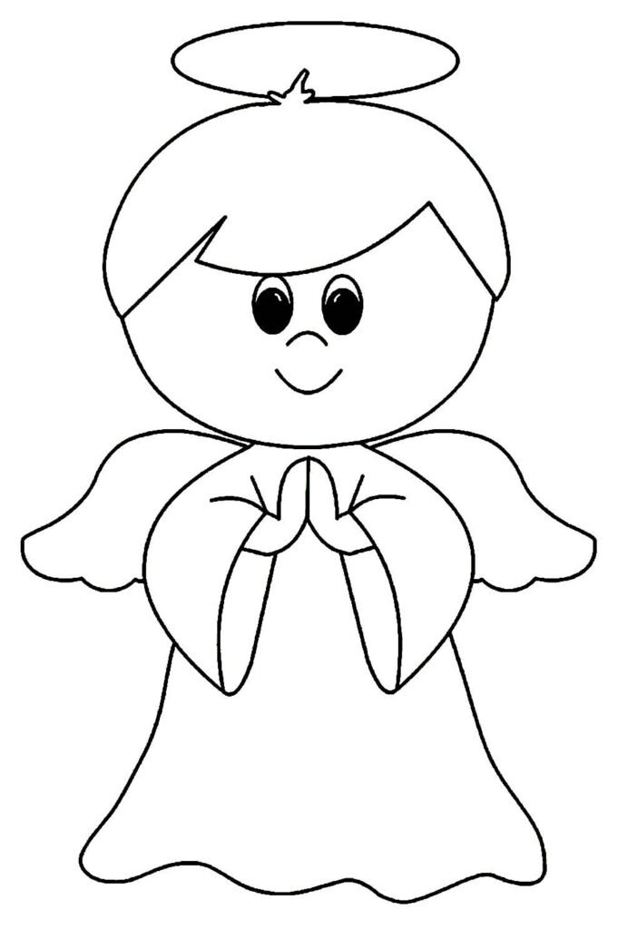 desenhos de anjinhos para colorir 9
