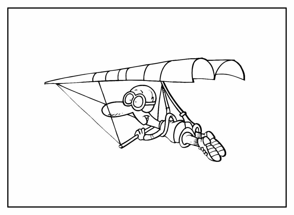 desenhos de asa delta para colorir 1
