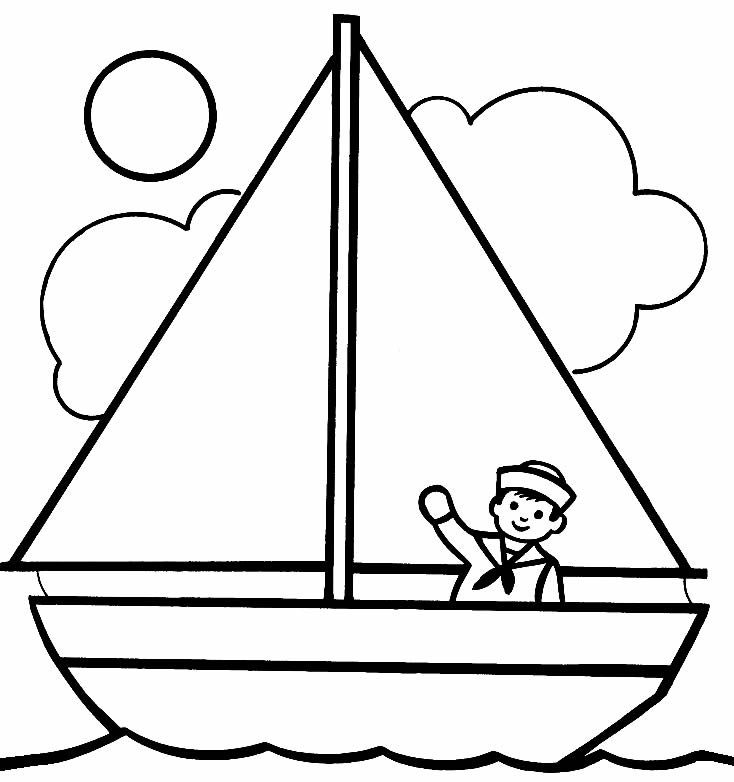 desenhos de barco e navio para colorir 1