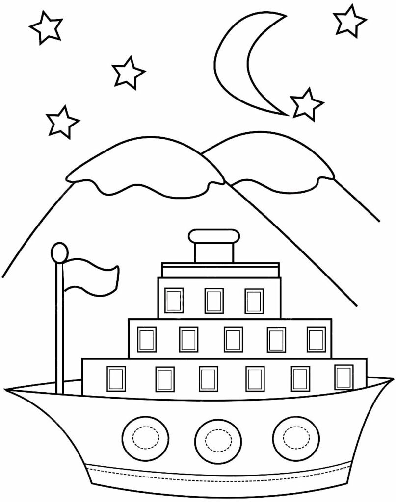 desenhos de barco e navio para colorir 10