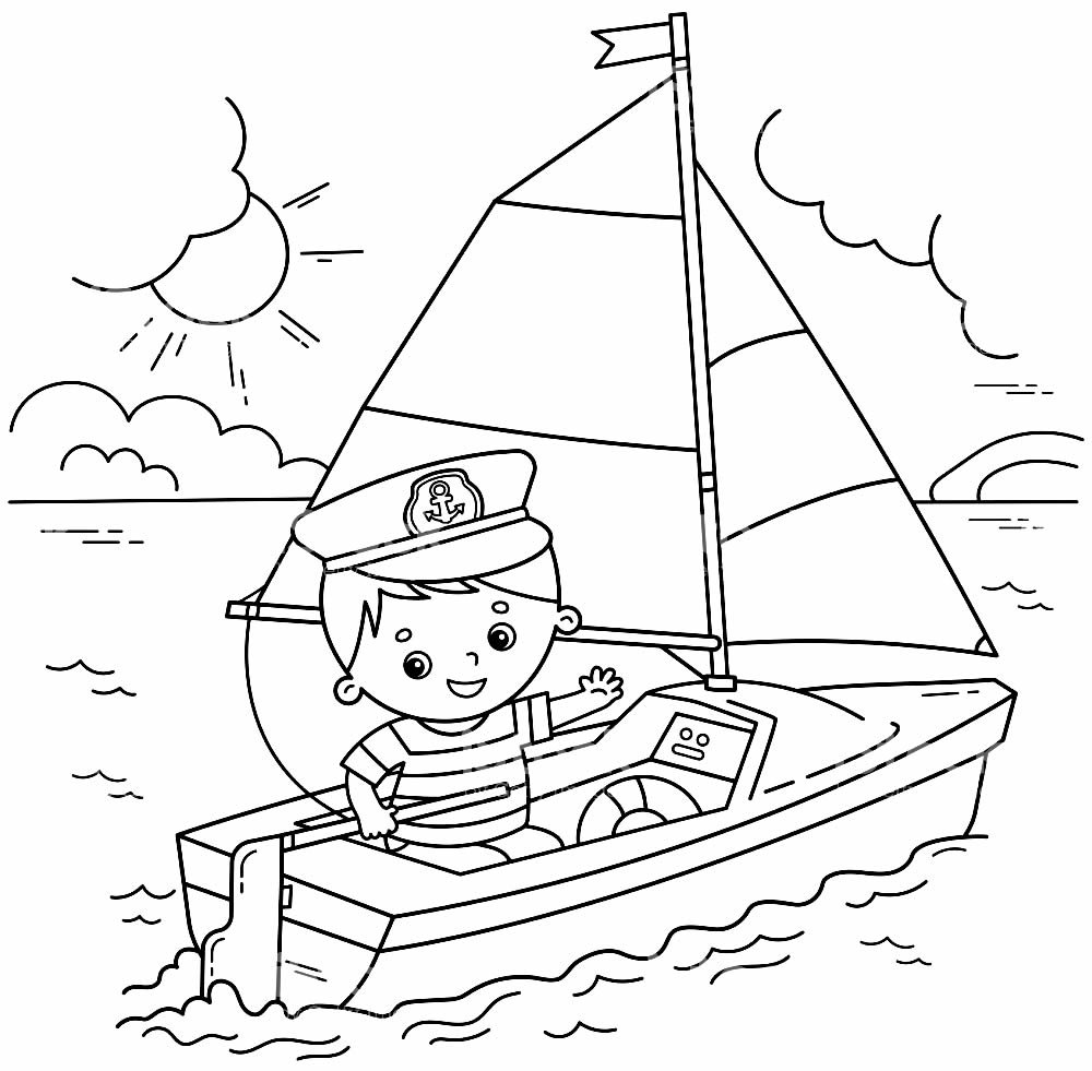 desenhos de barco e navio para colorir 6