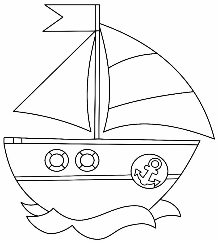 desenhos de barco e navio para colorir 7