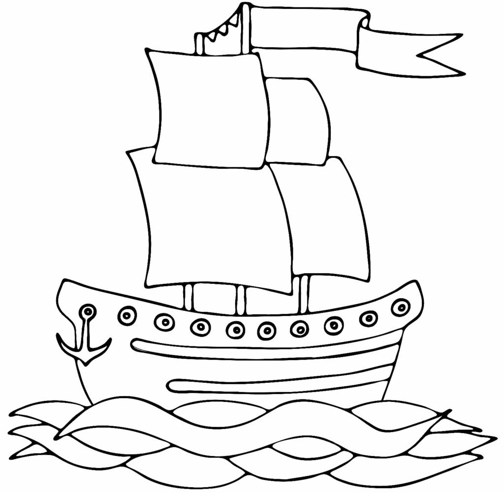 desenhos de barco e navio para colorir 8