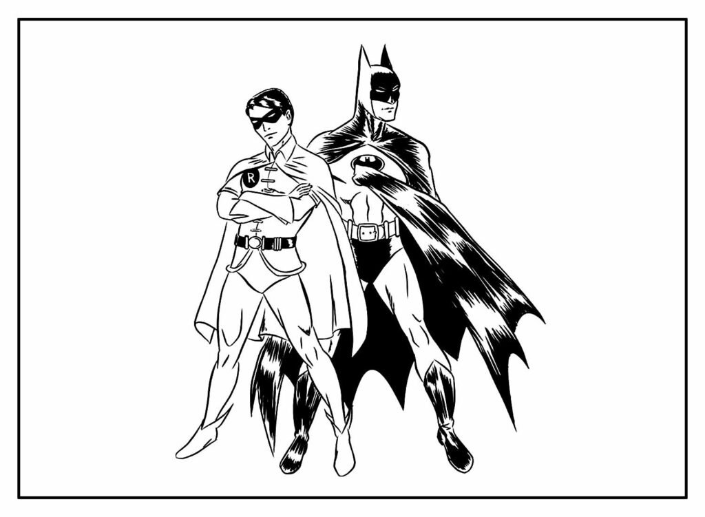 desenhos de batman e robin para colorir 5