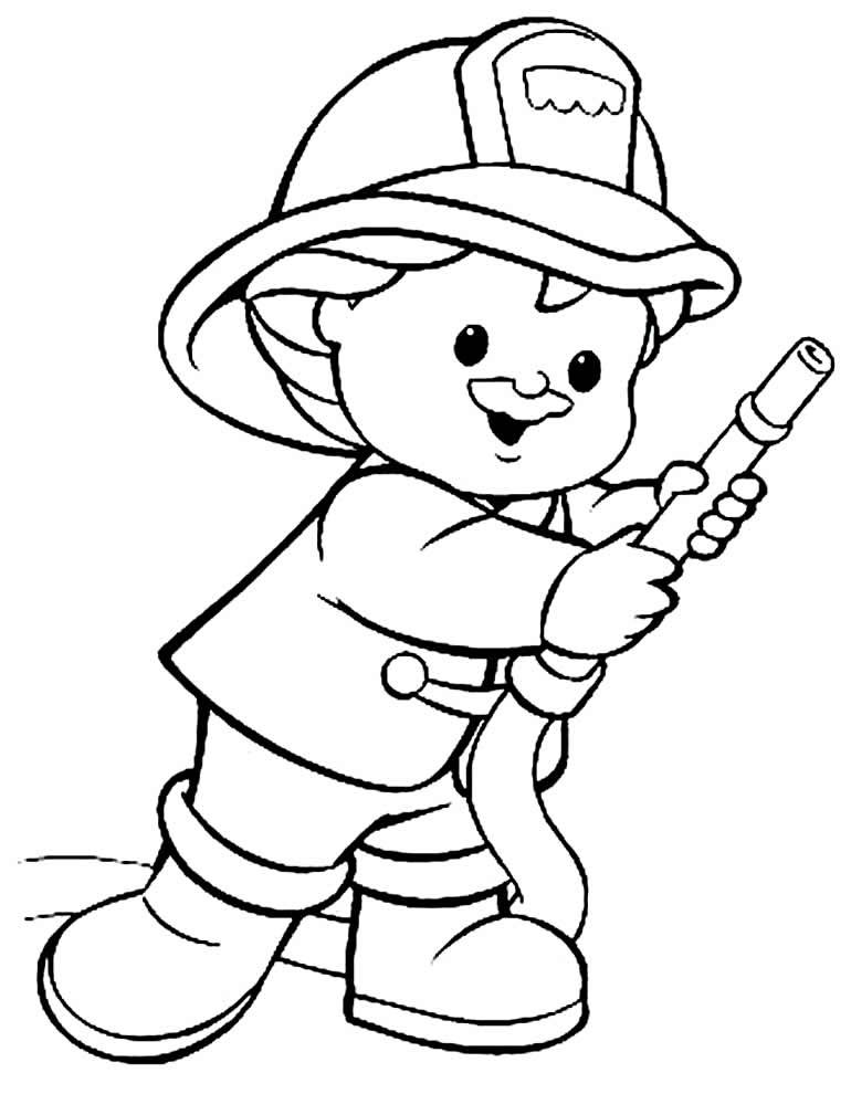 desenhos de bombeiro para colorir 1100