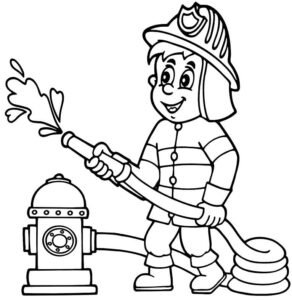 Desenhos de Bombeiro para Colorir e Imprimir