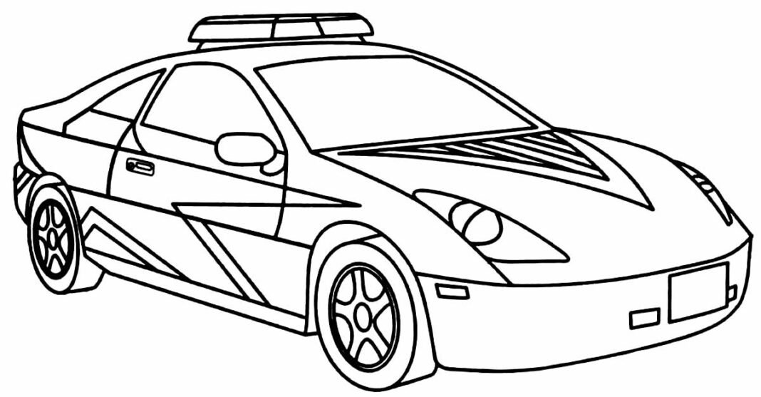 Desenhos de Carros de Polícia para Colorir e Imprimir
