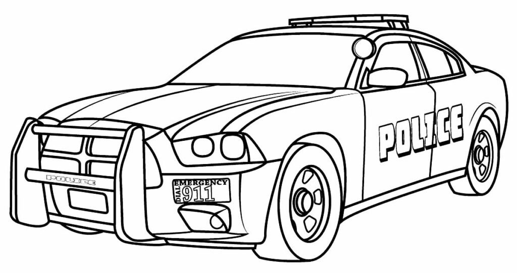 desenhos de carro de policia para colorir 22