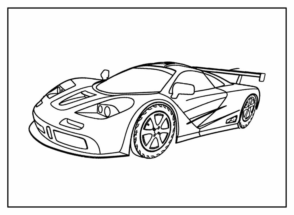 desenhos de carros de corrida para colorir 1