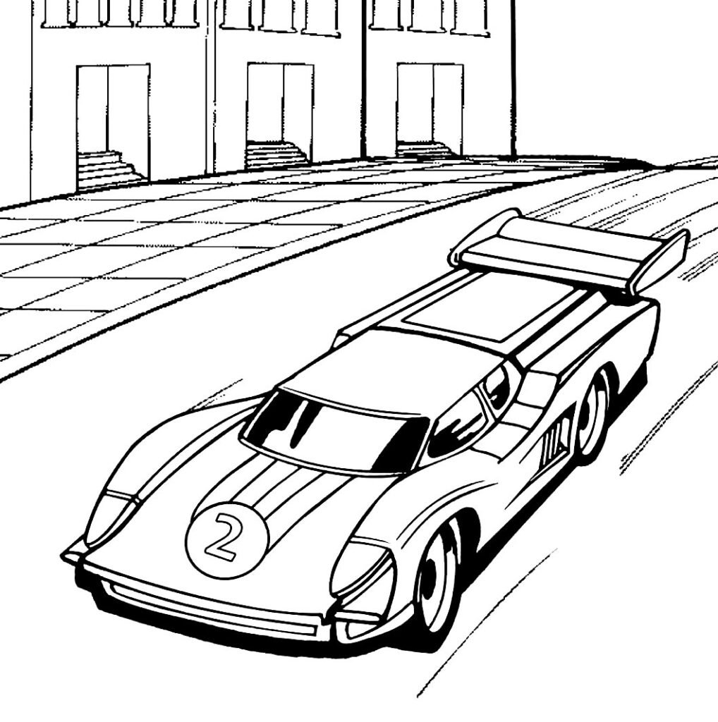 Desenho de Carro de corridas para Colorir - Colorir.com