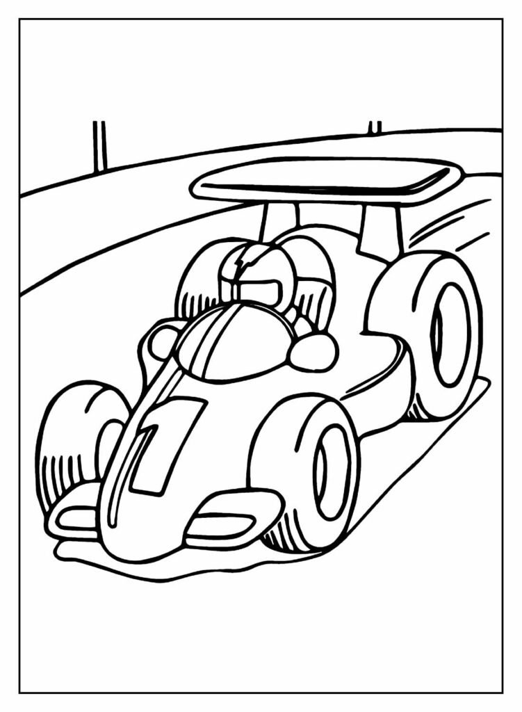 desenhos de carros de corrida para colorir 16