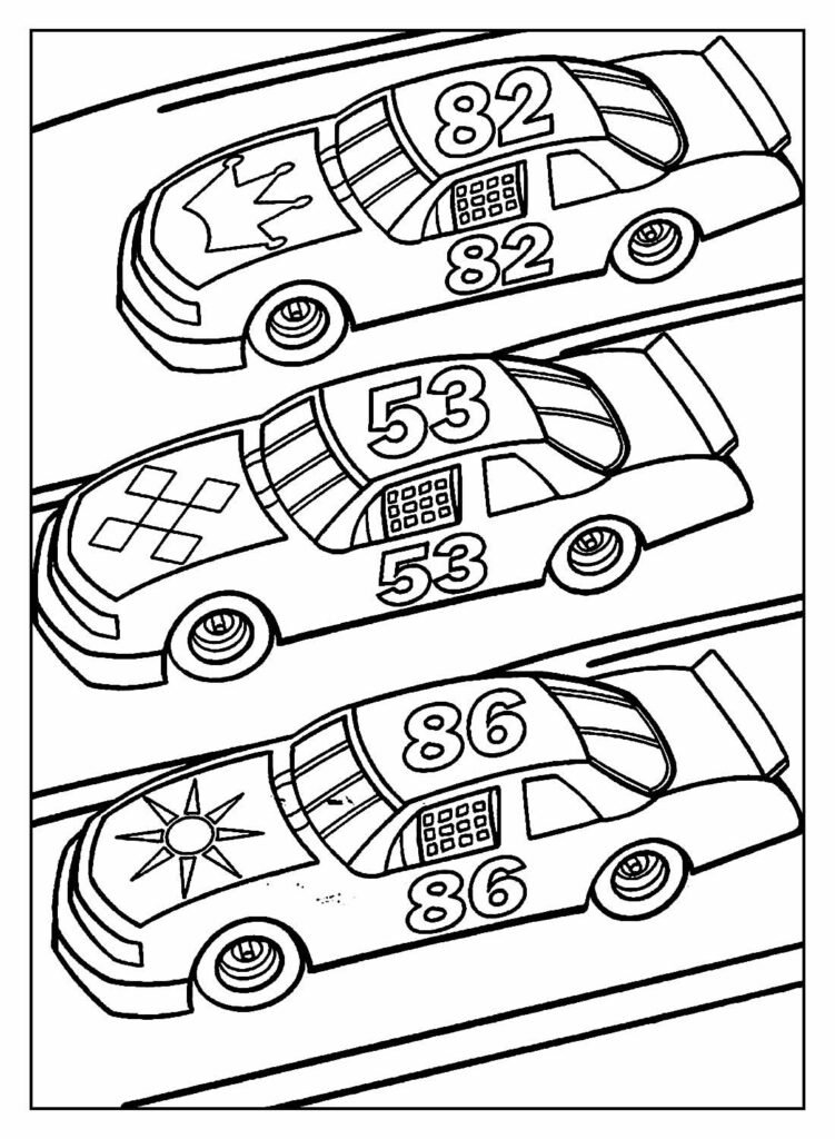 desenhos de carros de corrida para colorir 17
