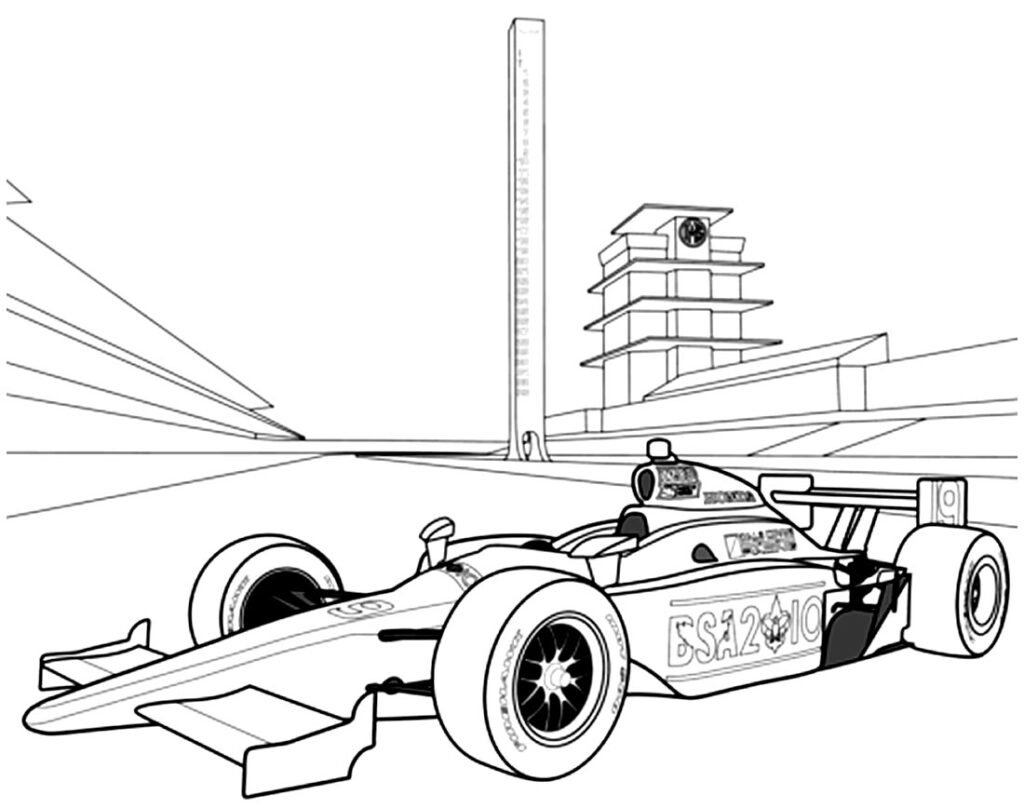 desenhos de carros de corrida para colorir 300