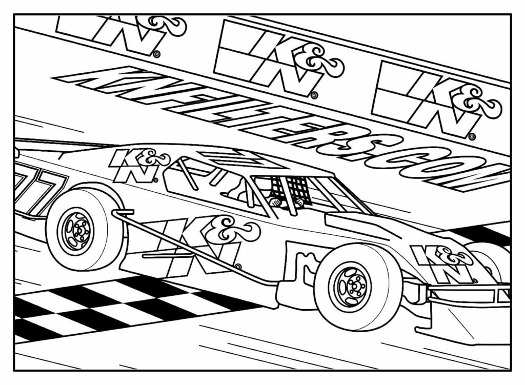 desenhos de carros de corrida para colorir 6