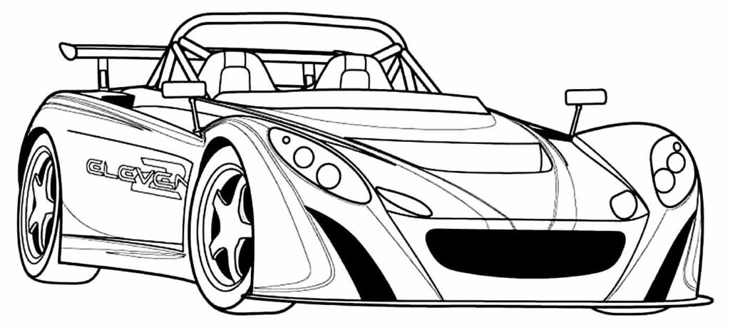 desenhos de carros de corrida para colorir 9