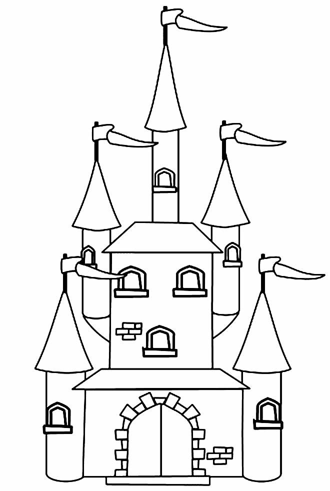 desenhos de castelo para colorir 1