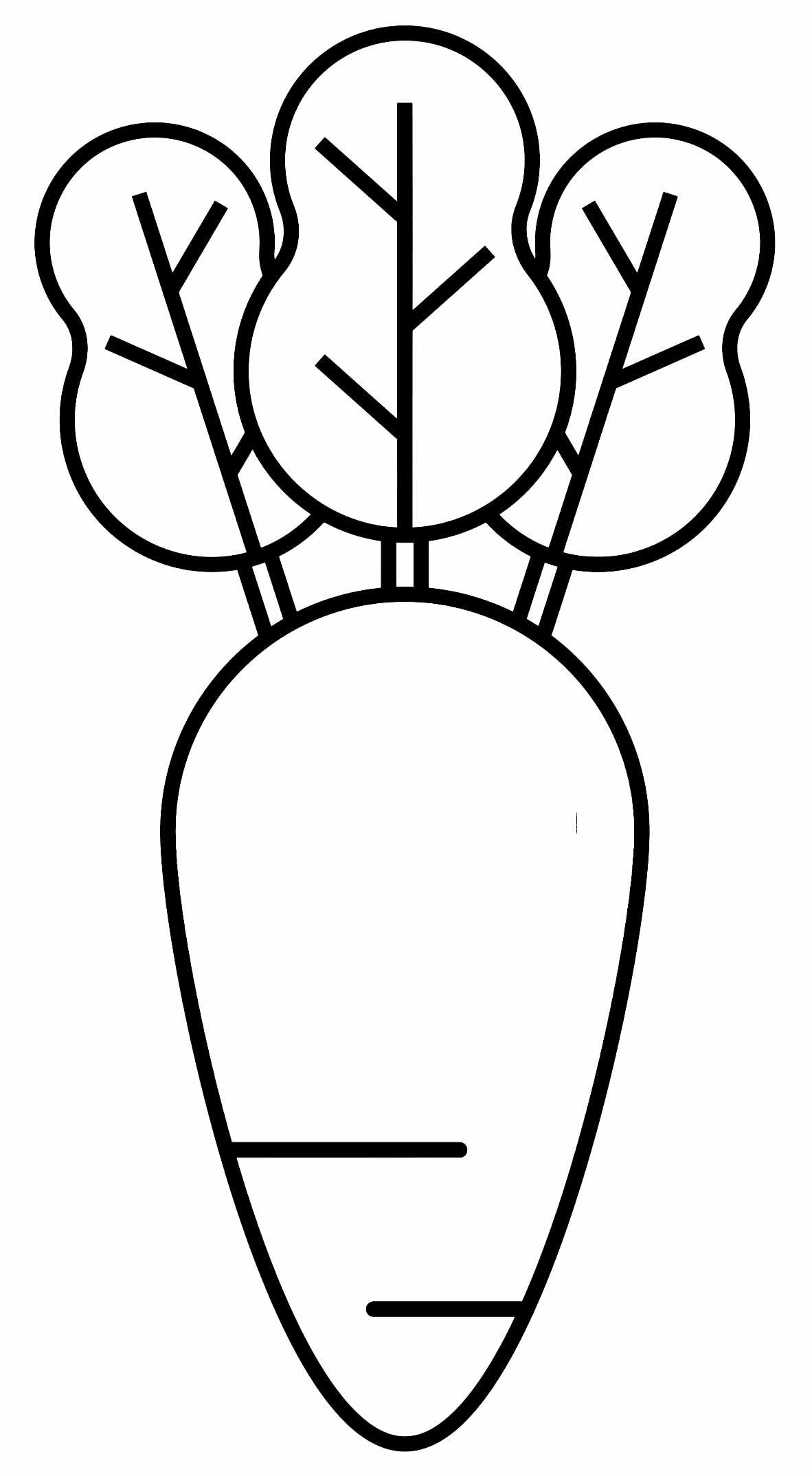 Desenhos de Cenoura para Colorir e Imprimir