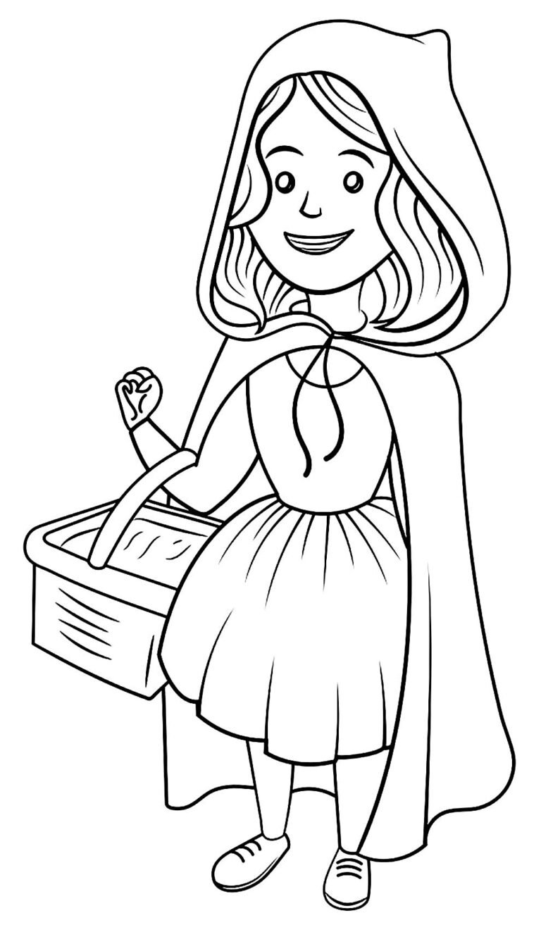 Desenhos de Chapeuzinho Vermelho para Colorir e Imprimir